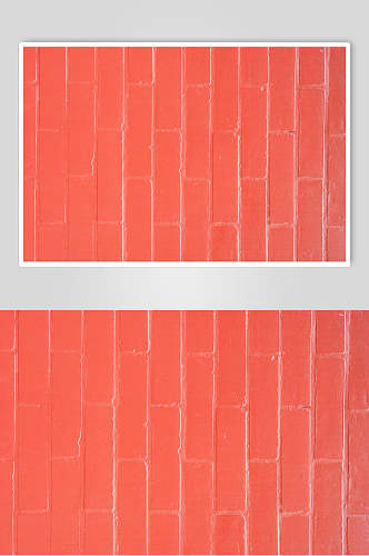 纯红色干净简约墙壁砖墙图片