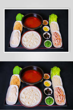 火锅米线美食摄影图片