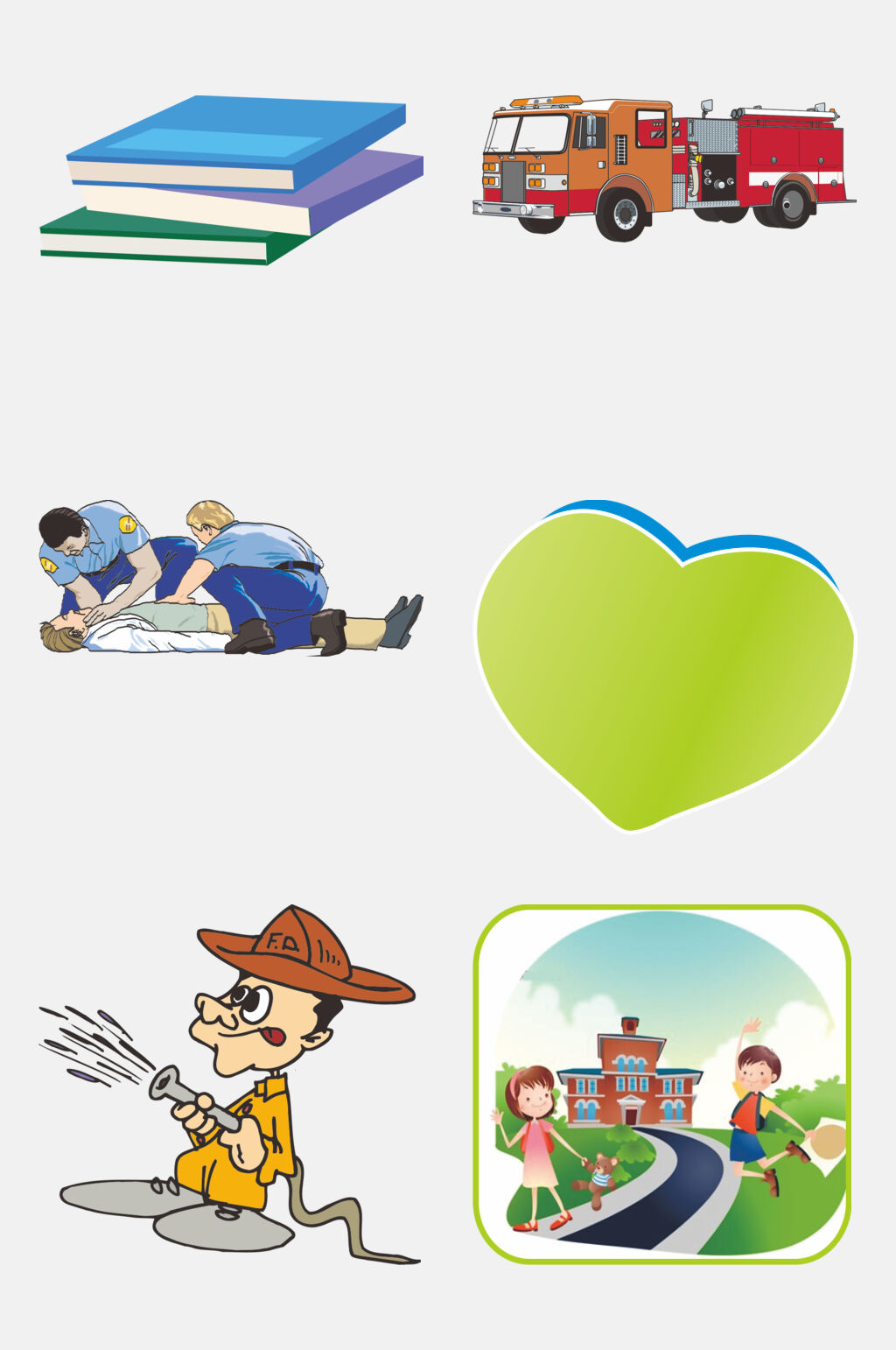 帽子爱心蓝绿卡通安全漫画免抠素材素材
