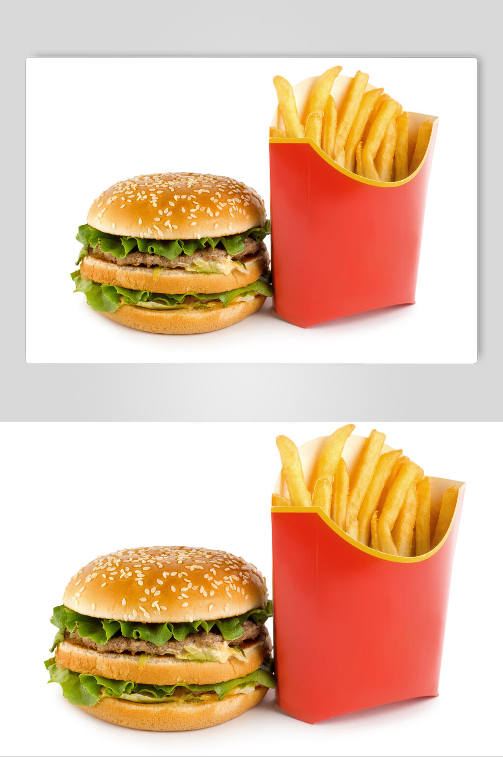 美味可口白底汉堡食物图片素材