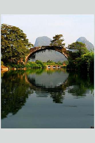 河流大桥建筑风景图片