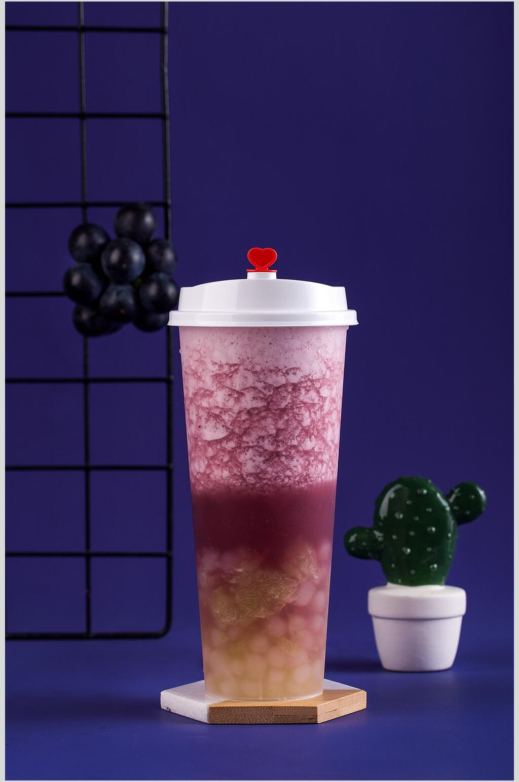 紫色巧克力奶茶甜品饮料图片素材