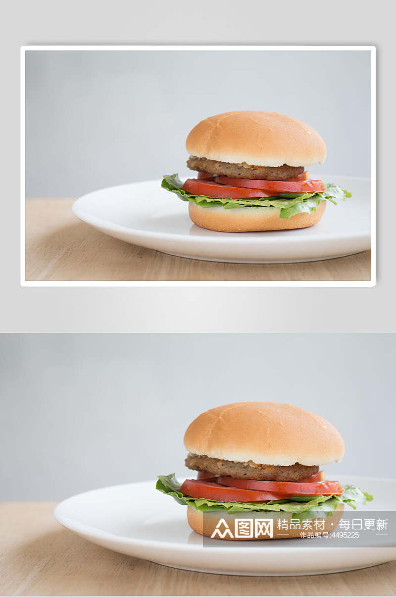 公司西红柿牛排餐饮汉堡美味效果图高清图片素材