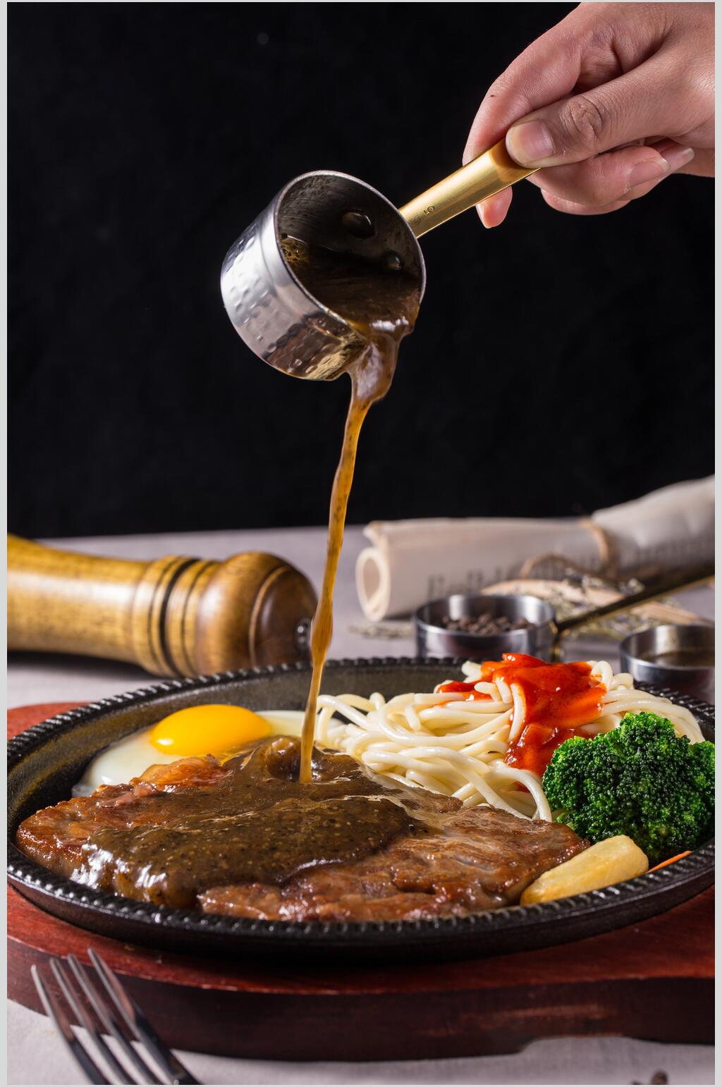 黑椒美味牛排实拍图摄影图片素材