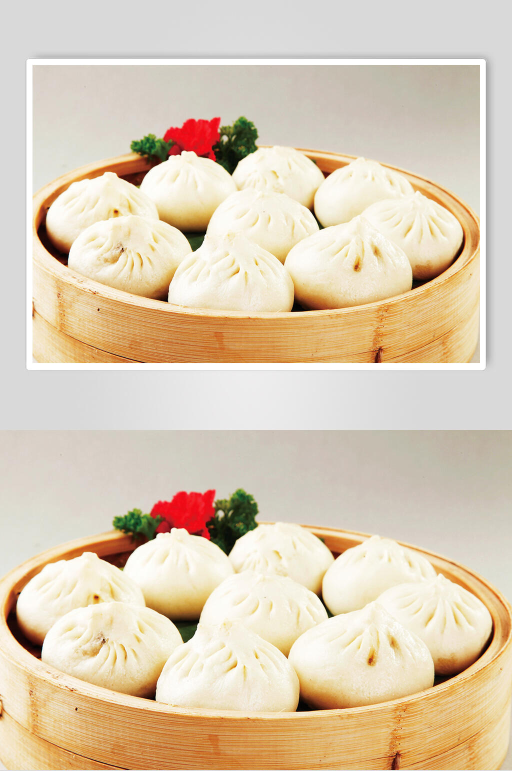 精品新鲜小笼包早茶摄影图素材