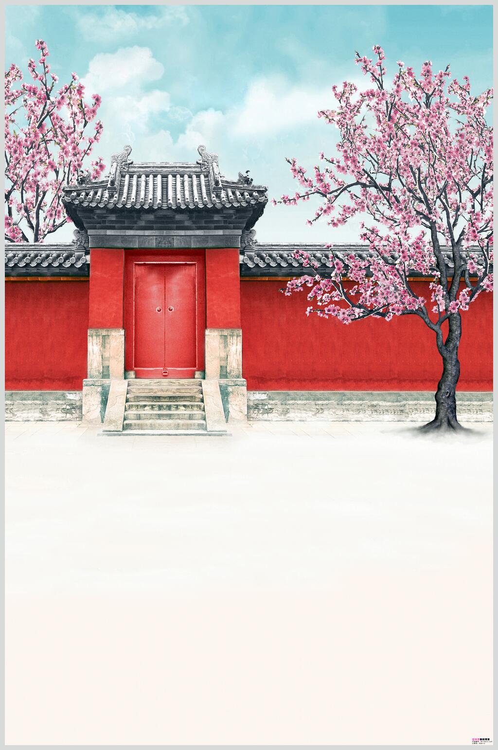 中国风花卉背景摄影图素材