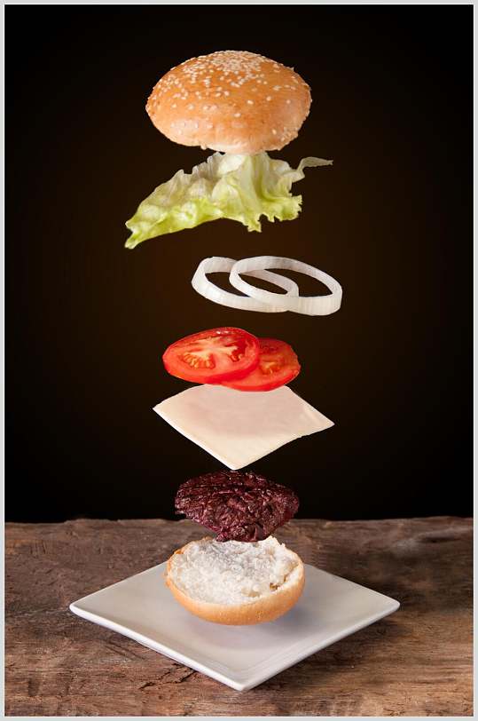 时尚食品汉堡创意图片
