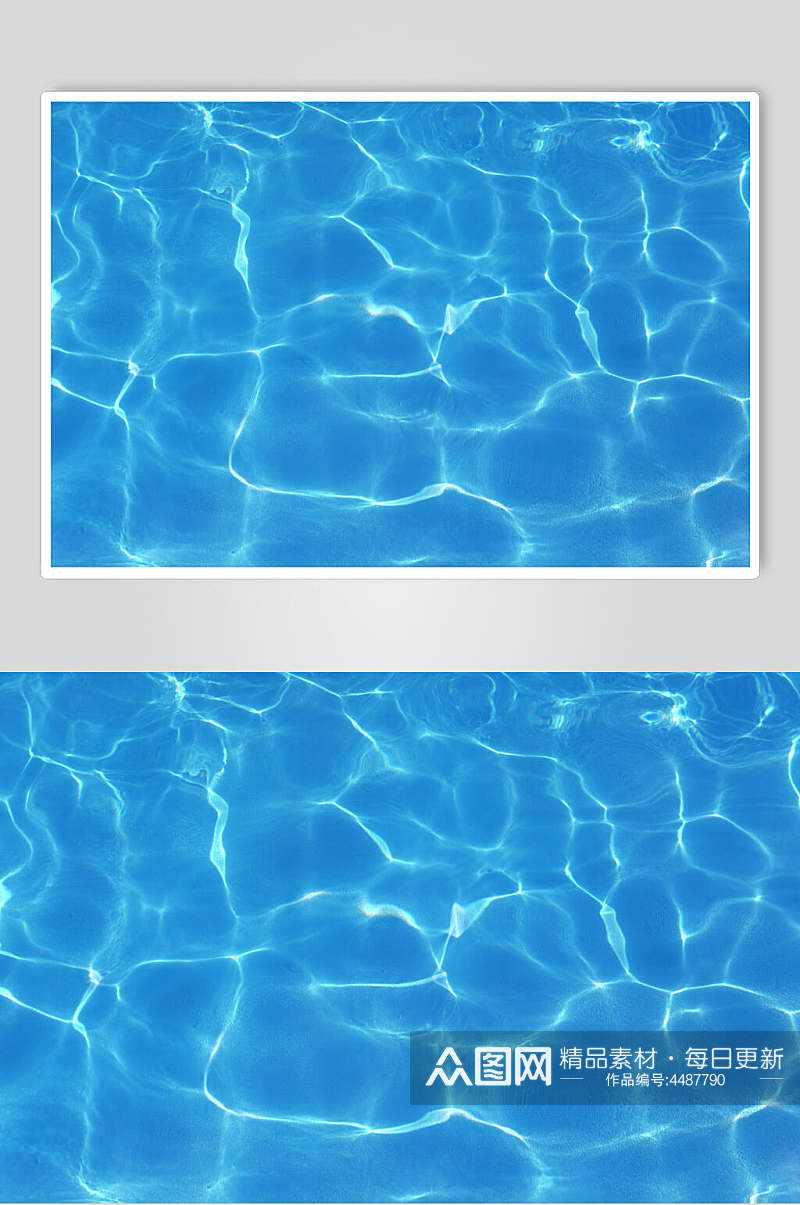 液态水滴蓝色海浪波纹背景图片素材