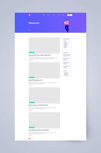 紫色蓝色网页设计