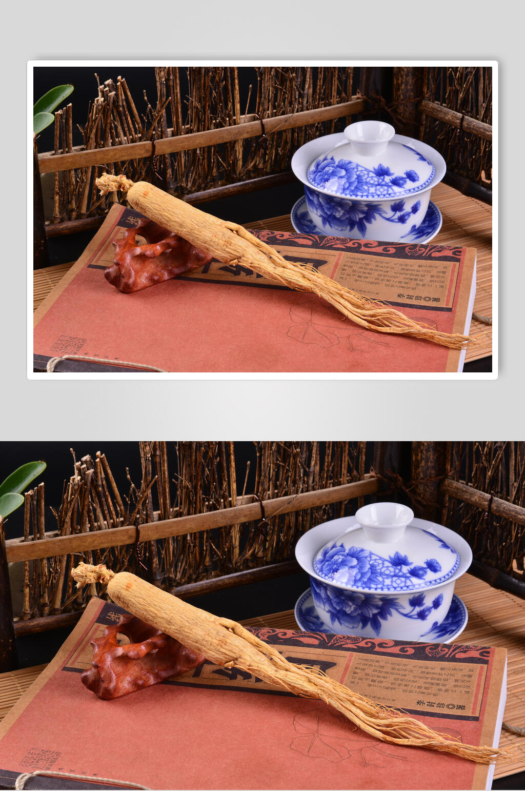 中国风高端补品人参高清图片素材