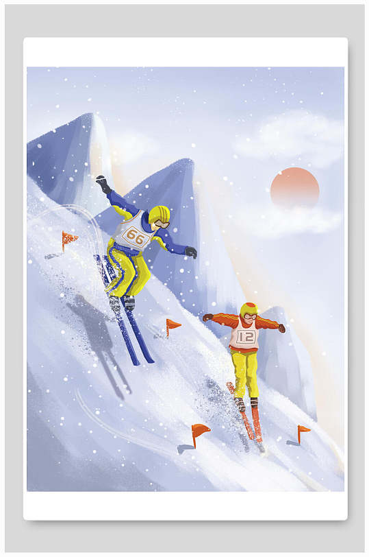 冬奥会创意海报图片-冬奥会创意海报设计素材-冬奥会创意海报模板下载