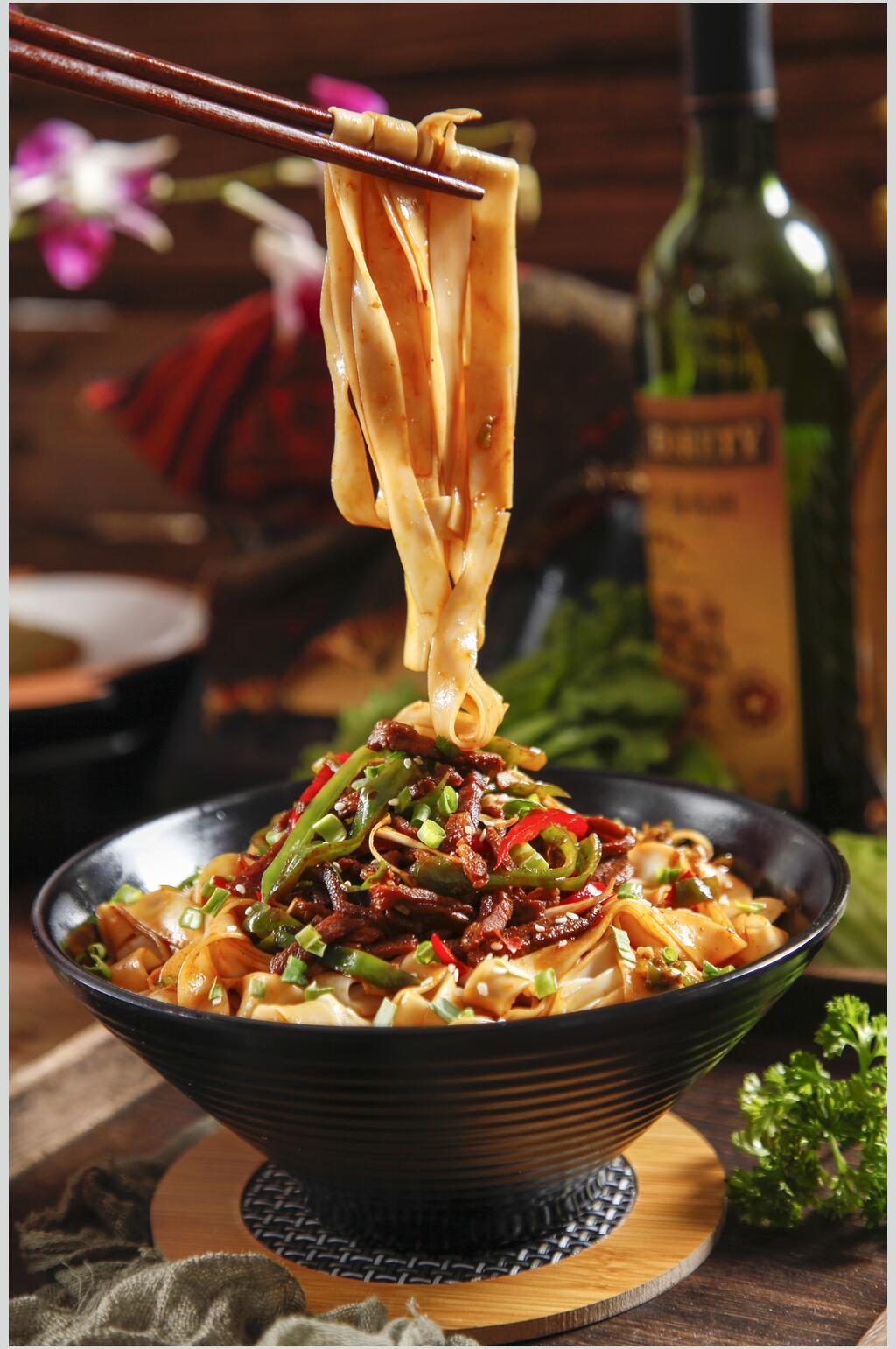 臊子面面食摄影图片素材