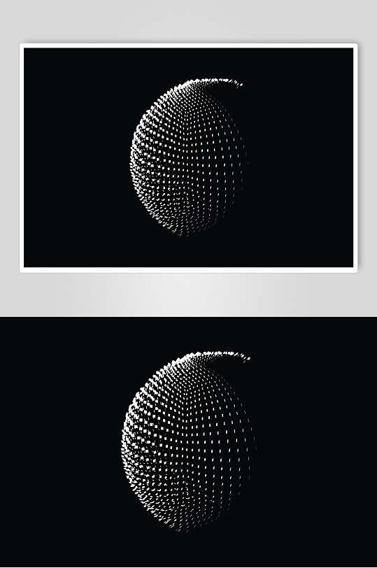 圆点黑色简约抽象几何纹理矢量素材-众图网