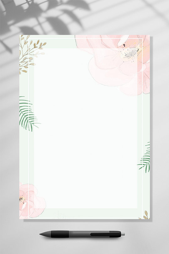 渐变唯美信纸背景WORD-众图网