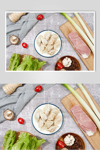 秘制美味饺子餐饮摄影图