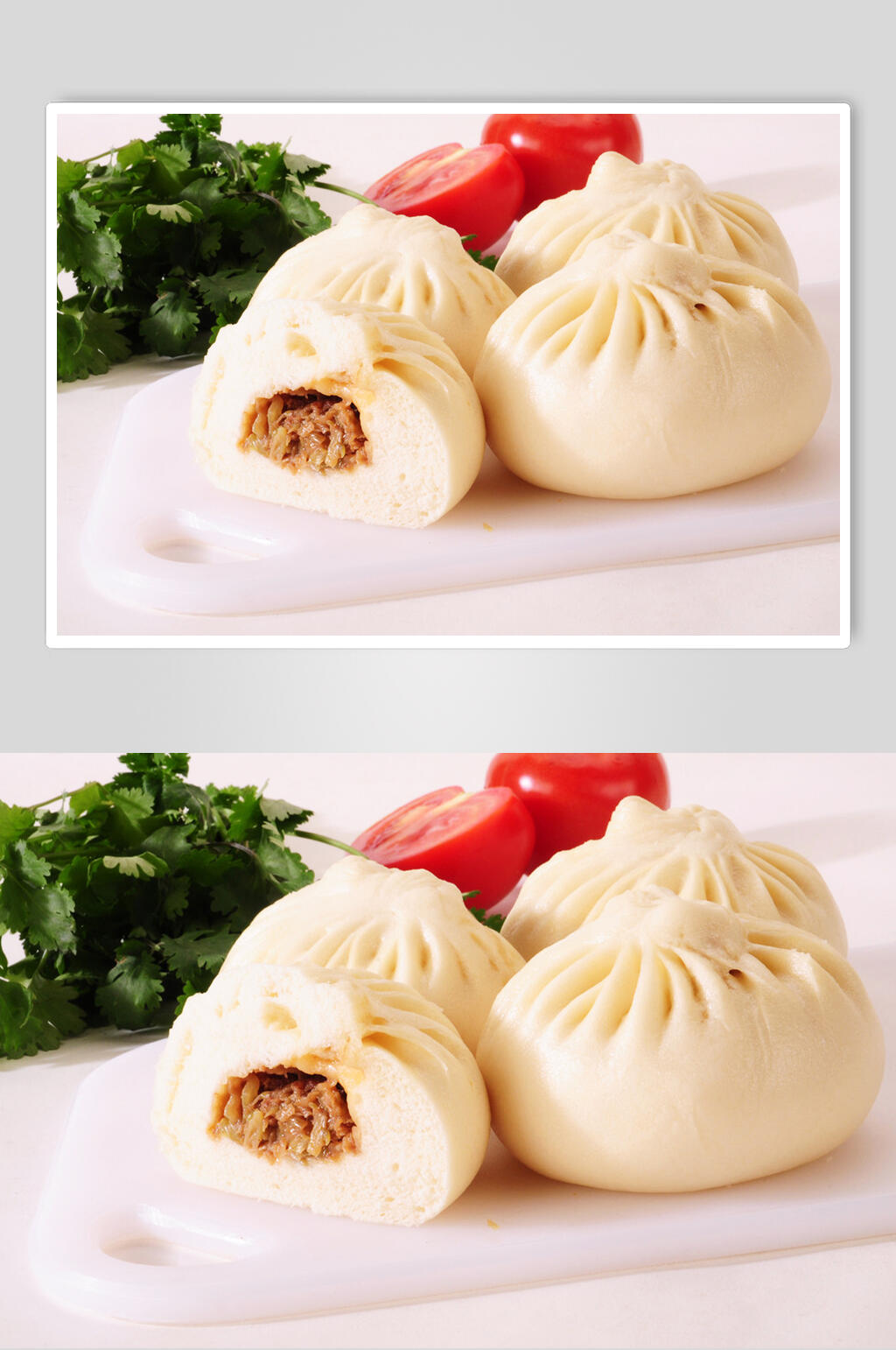 精品鲜肉食品小笼包早茶摄影图素材