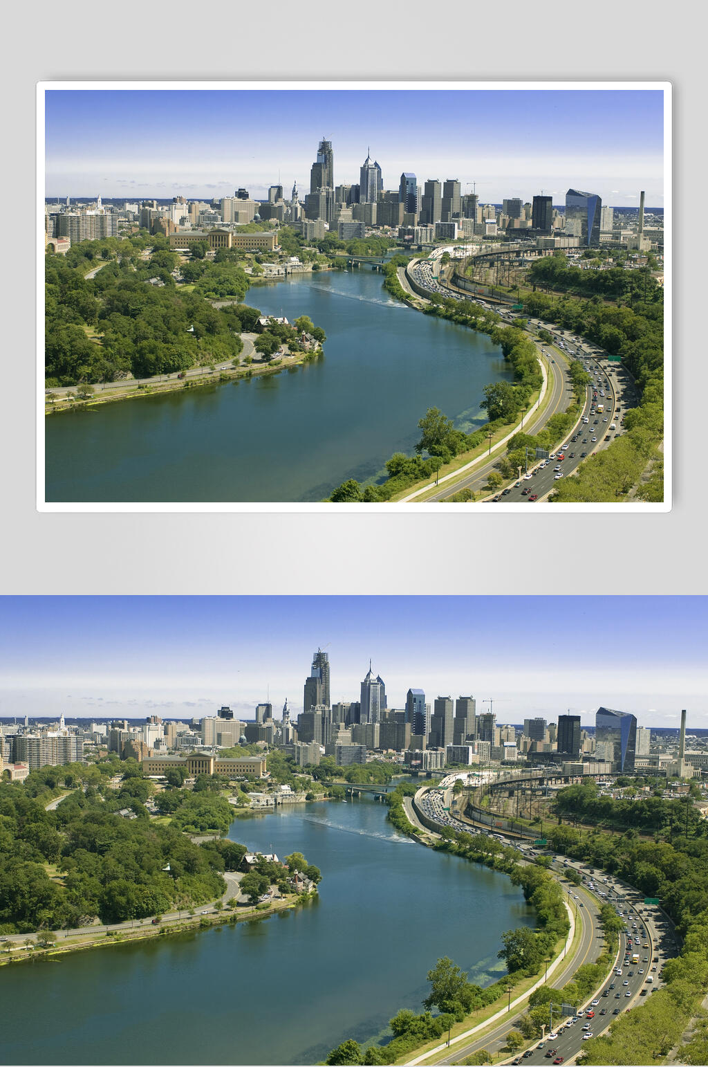 清新城市风景建筑壁纸图片素材