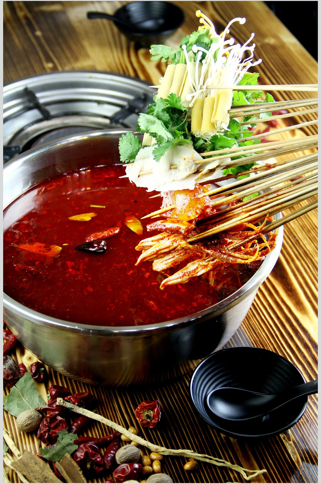 串串麻辣烫摄影高清图片素材