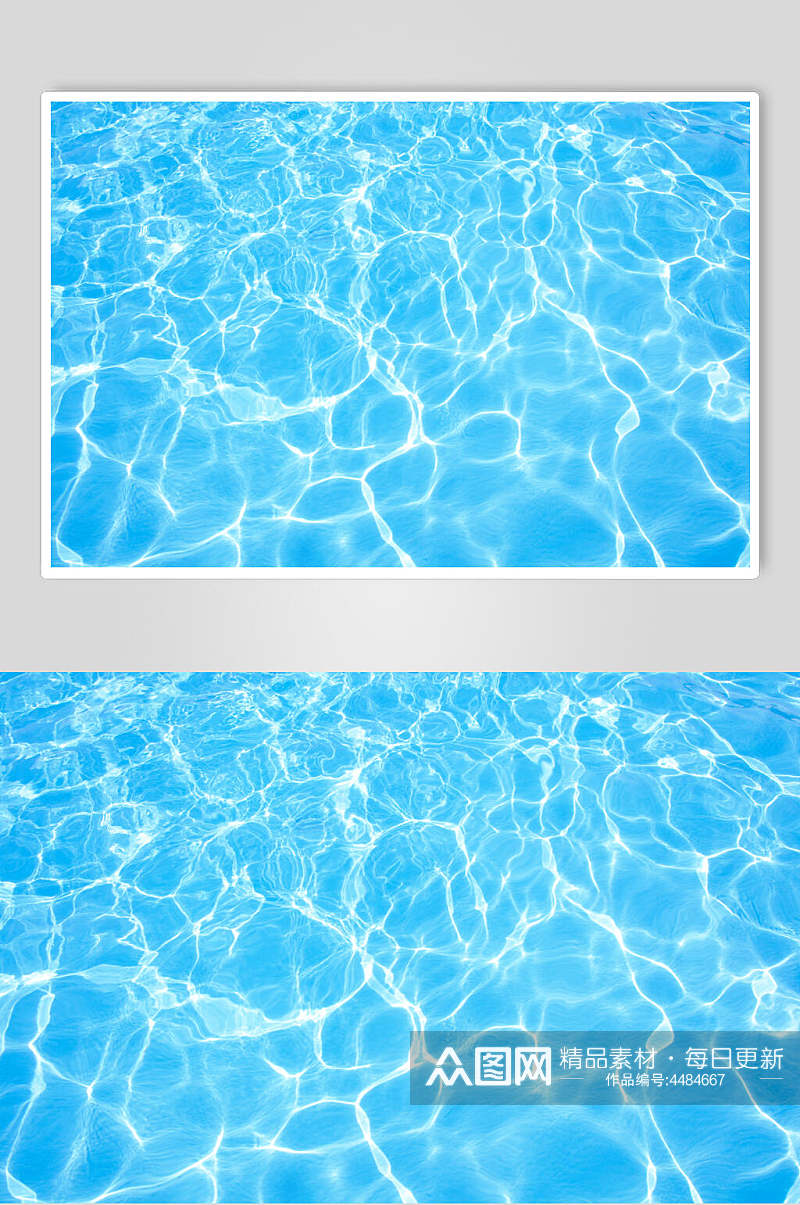 蓝色海浪波纹背景图片素材