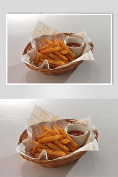 飘香薯条小吃炸品摄影图片