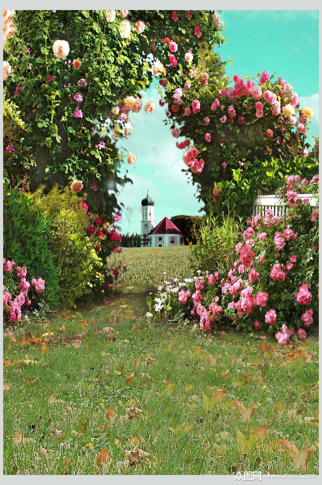 庄园场景背景图片素材