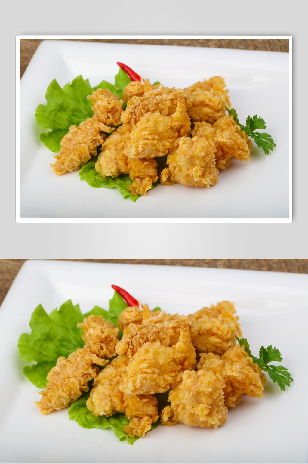 金黄美味酥脆炸鸡腿图片素材
