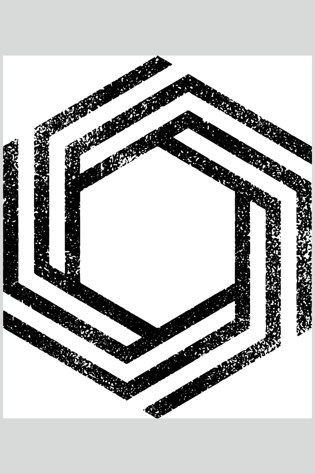 颗粒时尚手绘简约几何图形矢量素材素材