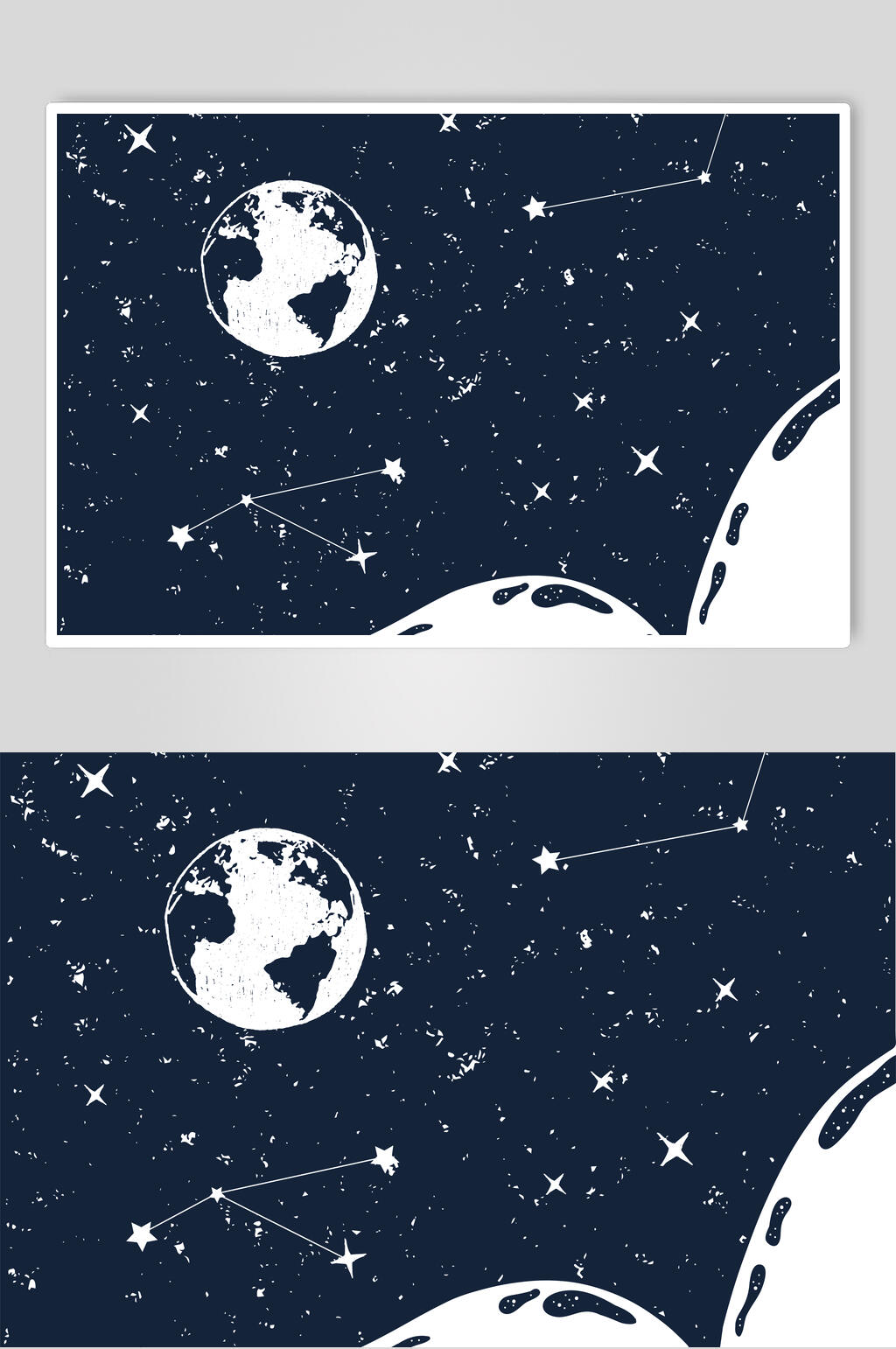 地图点线星星北欧星座图案矢量素材素材