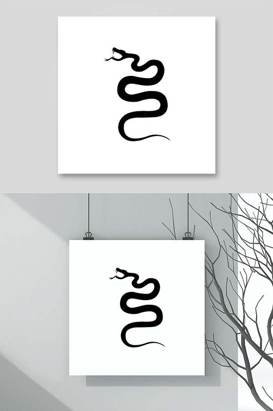 蛇动物黑色酸性形状图案矢量素材