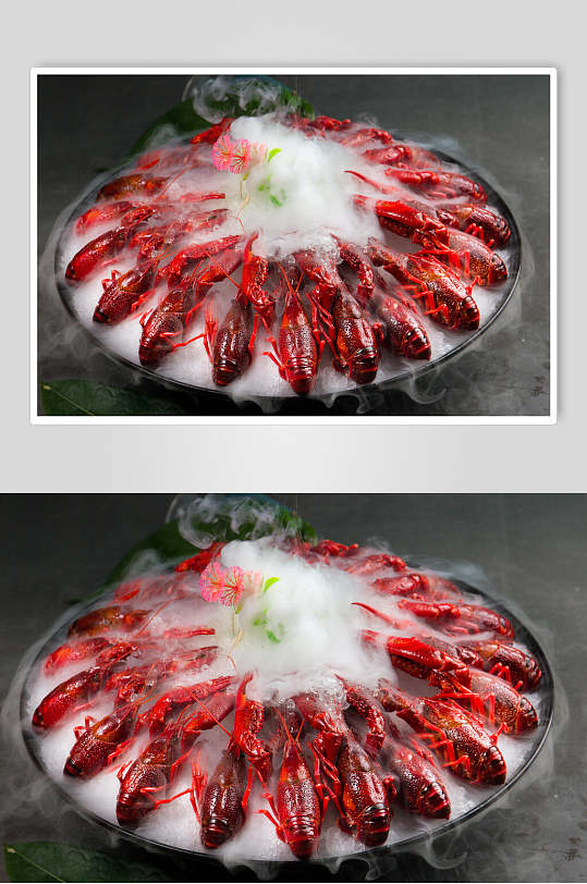 冰镇美味麻辣小龙虾餐饮食品摄影图