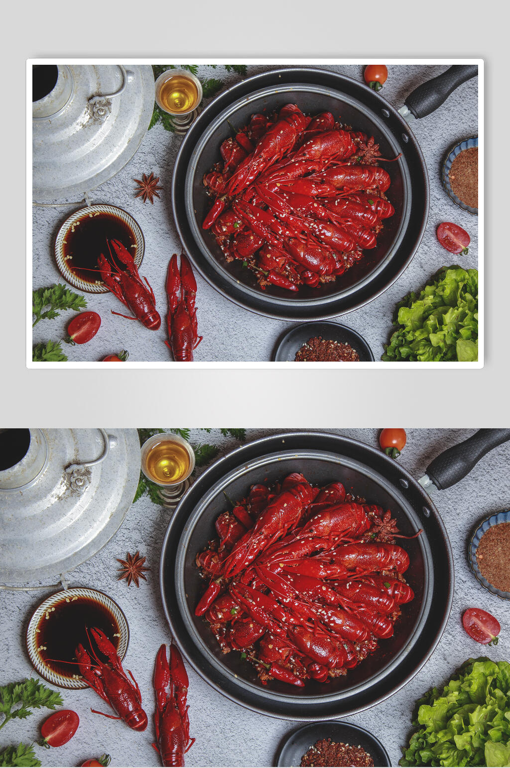 招牌食品麻辣小龙虾摄影图素材