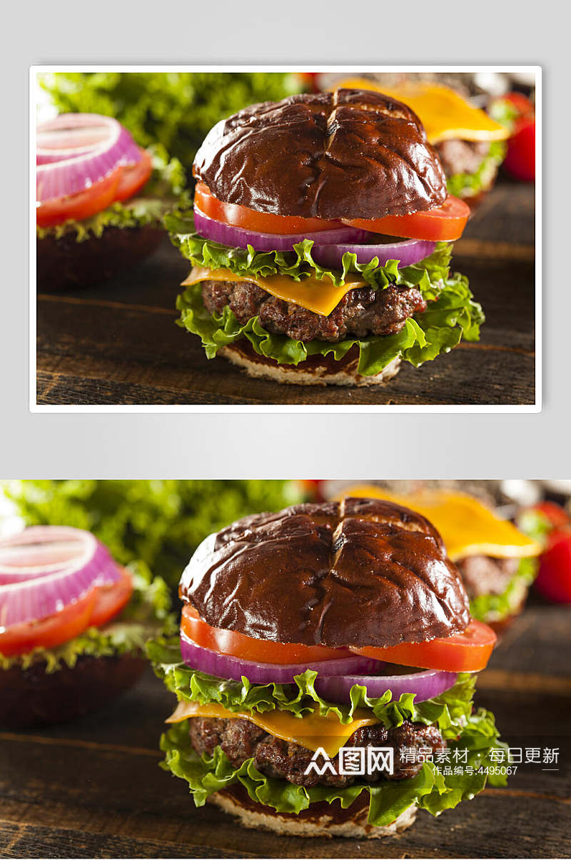 飘香餐饮汉堡美味效果图高清图片素材