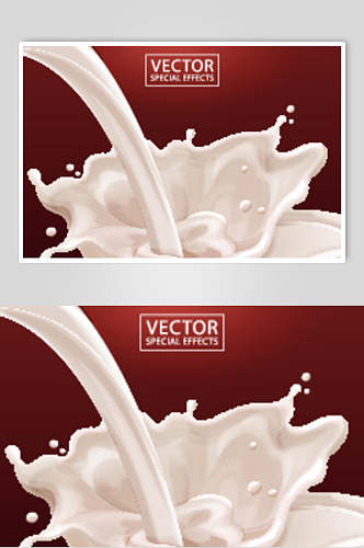 简约牛奶制品合成广告矢量素材