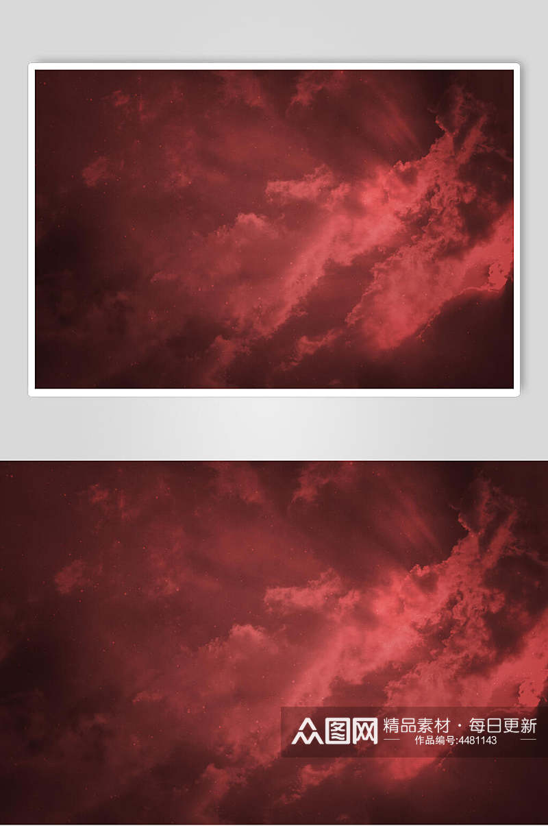 红色云朵彩色炫酷背景图片素材