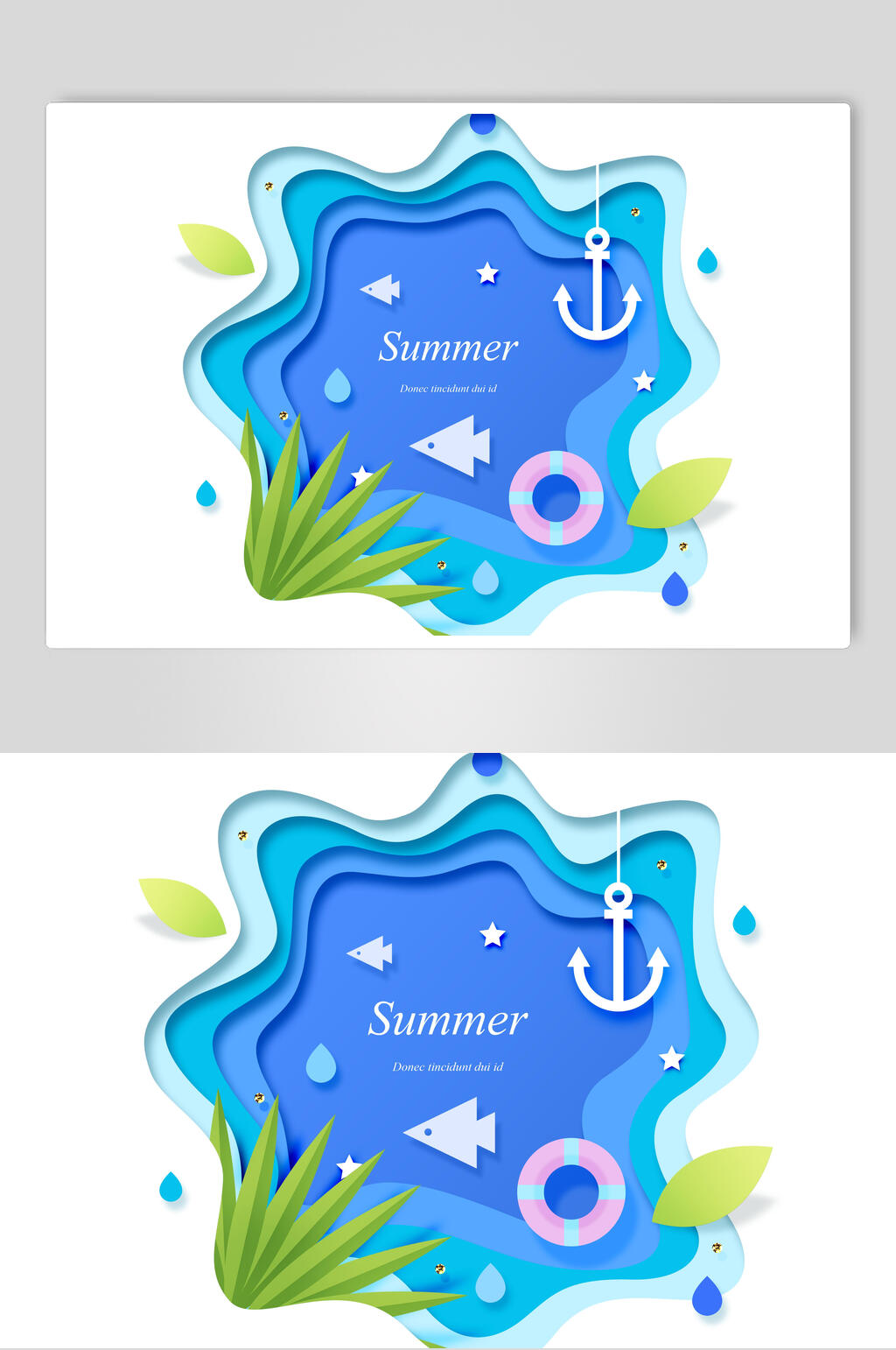 抽象夏天海报素材