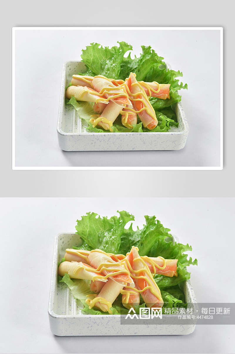 生菜韩式炸鸡小吃图片素材