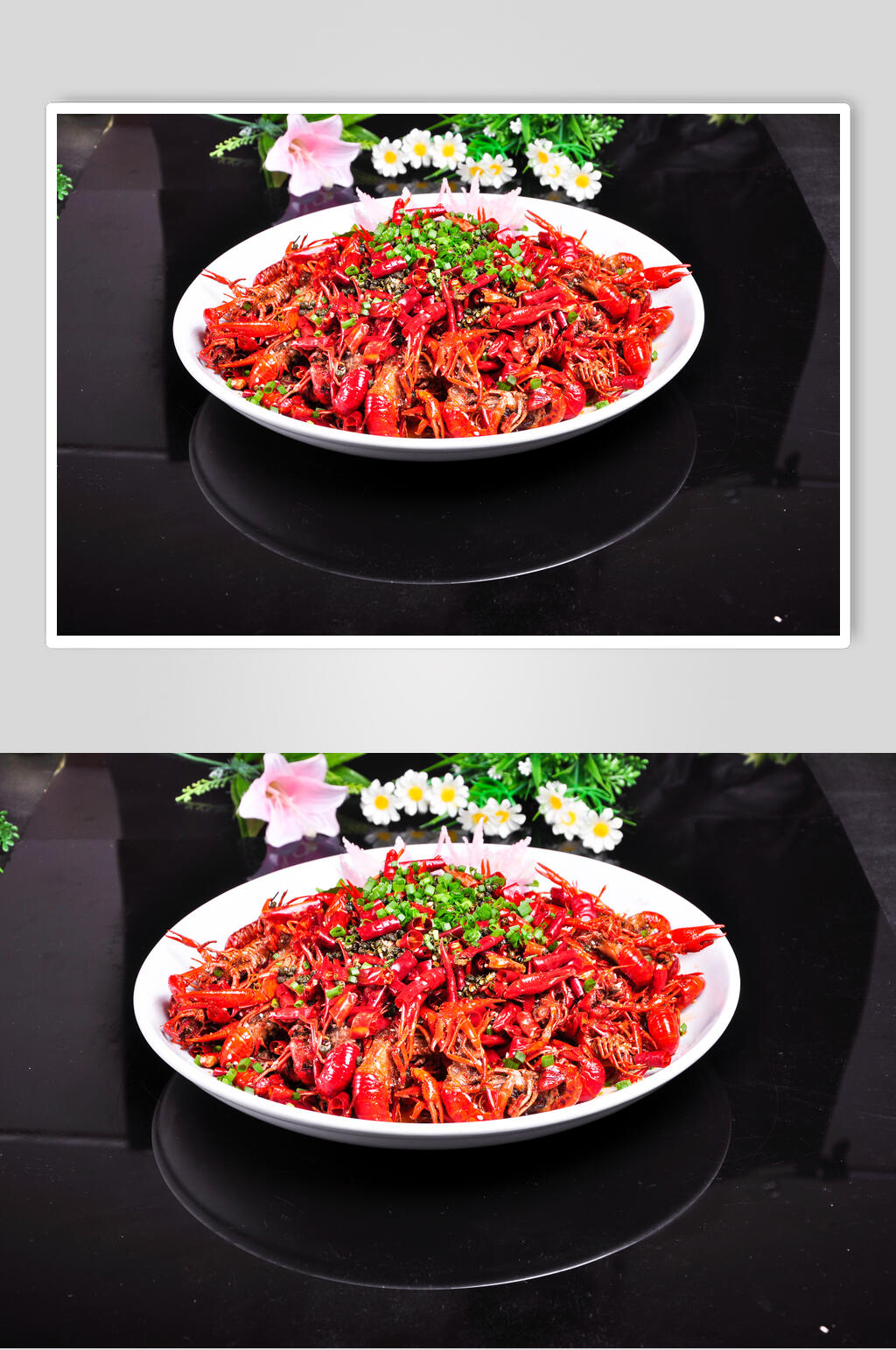 精品美味麻辣小龙虾餐饮食品摄影图素材