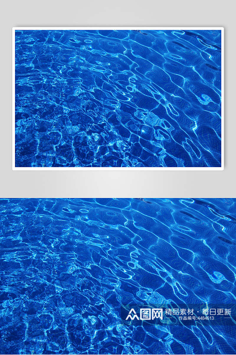 蓝深蓝色海浪波纹背景图片素材