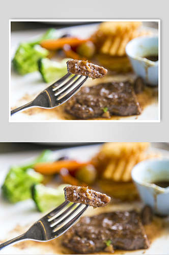 西餐美味牛排实拍图图片