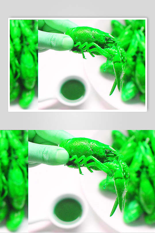 绿色麻辣小龙虾摄影图