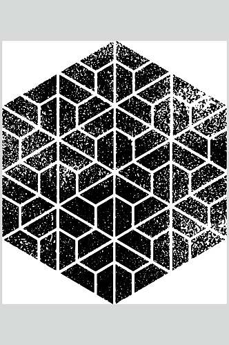 线条颗粒黑色手绘几何图形矢量素材