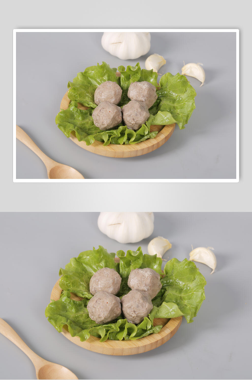 时尚牛肉丸灰底火锅烫菜图片素材