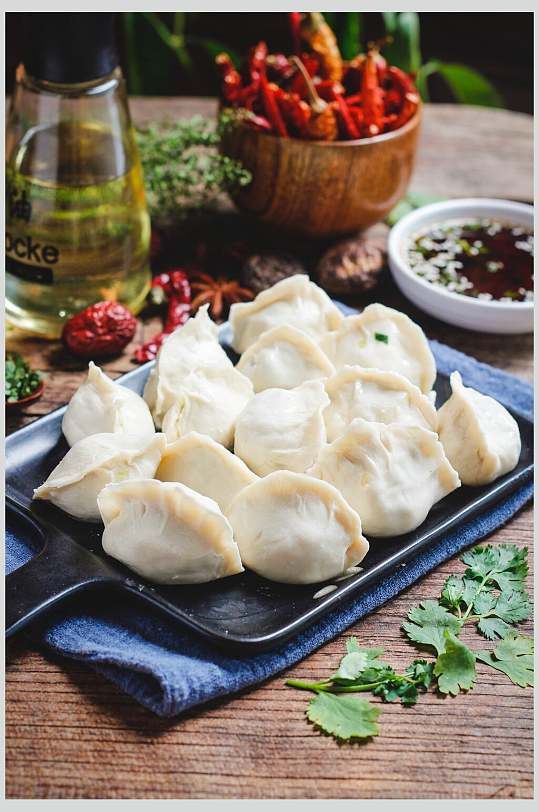 餐饮画报菜单美味水饺摄影图