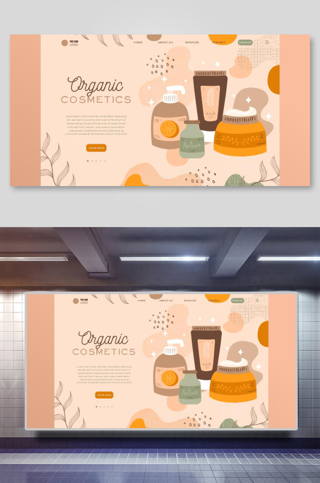 现代风扁平化网页矢量插画素材
