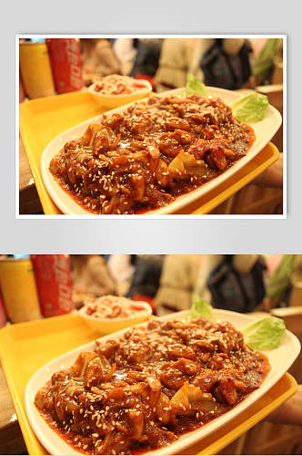 飘香美味韩式炸鸡小吃食品图片