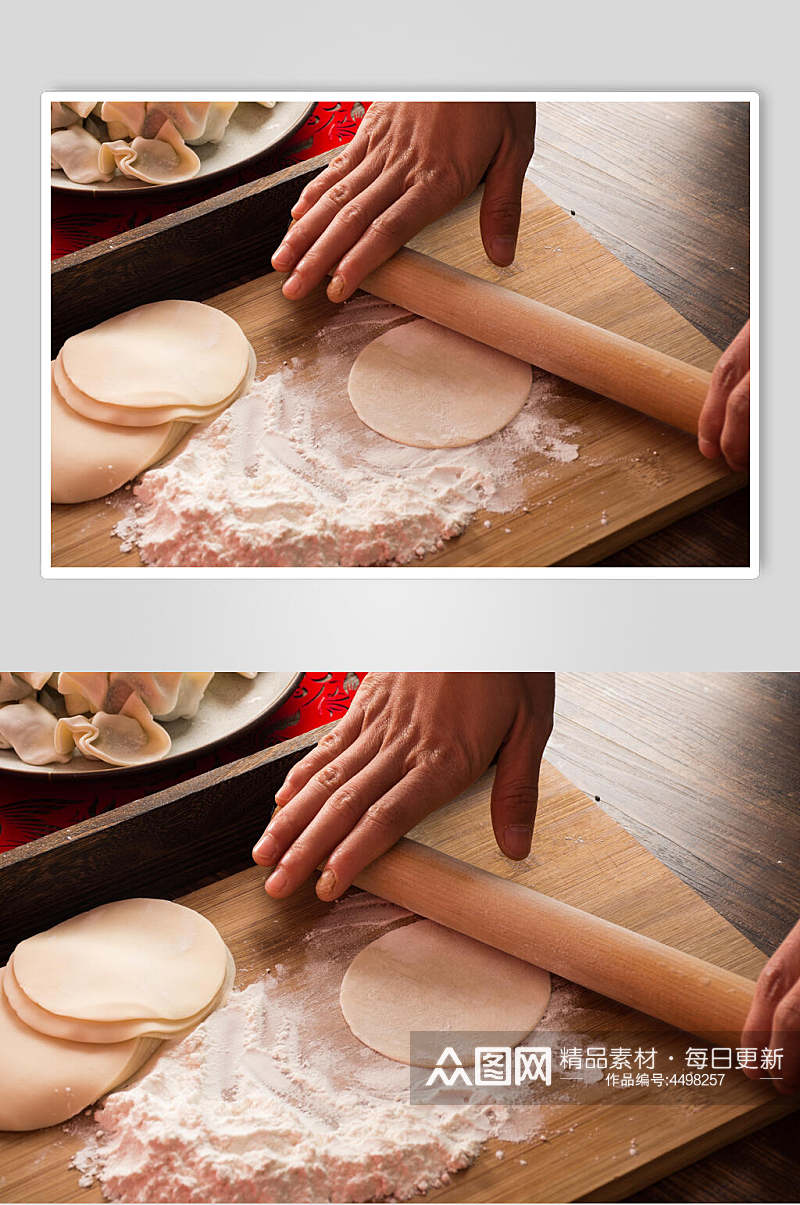 饺子皮饺子餐饮摄影图素材