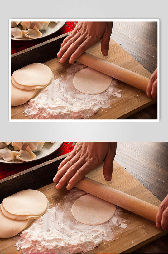饺子皮饺子餐饮摄影图