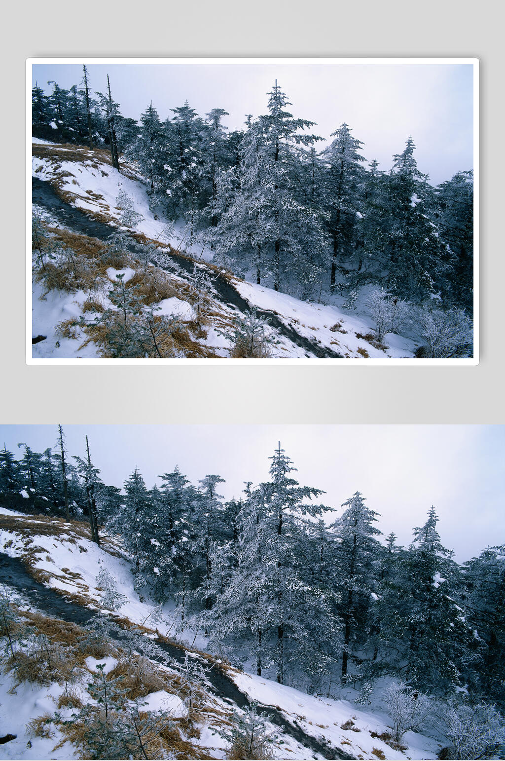 雾凇风景山川摄影图素材