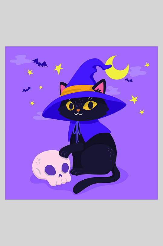 菜篮子里的猫矢量卡通黑咖啡杯里的猫立即下载可爱小猫咪粉色背景插画