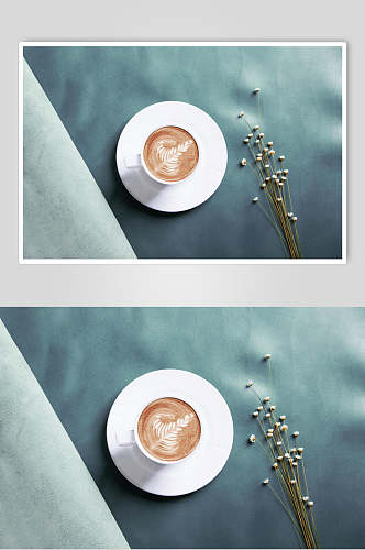 卡布奇诺咖啡拉花图案图片
